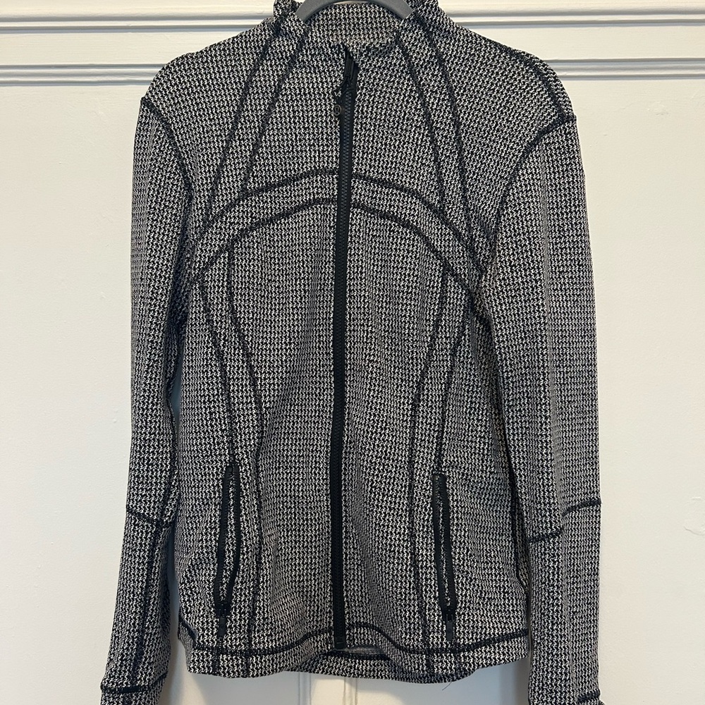 Lululemon Athletica Black and White Utility Jacket with Ergonomic Design